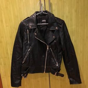 Zara Leather Biker Jacket